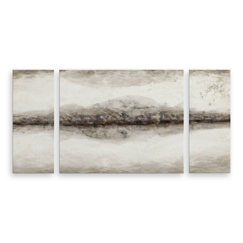 'Abstract Neutral CXLIII-III' 3-Piece Wrapped Canvas Wall Art Set by ChiChi Décor
