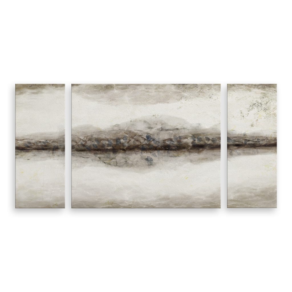 'Abstract Neutral CXLIII-III' 3-Piece Wrapped Canvas Wall Art Set by ChiChi Décor
