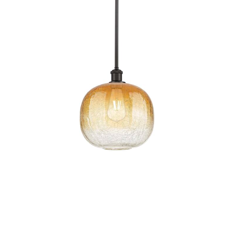 Innovations Lighting 516-1S-12-11 Brookhaven Sphere Pendant Brookhaven - Oil Rubbed Bronze / Amber