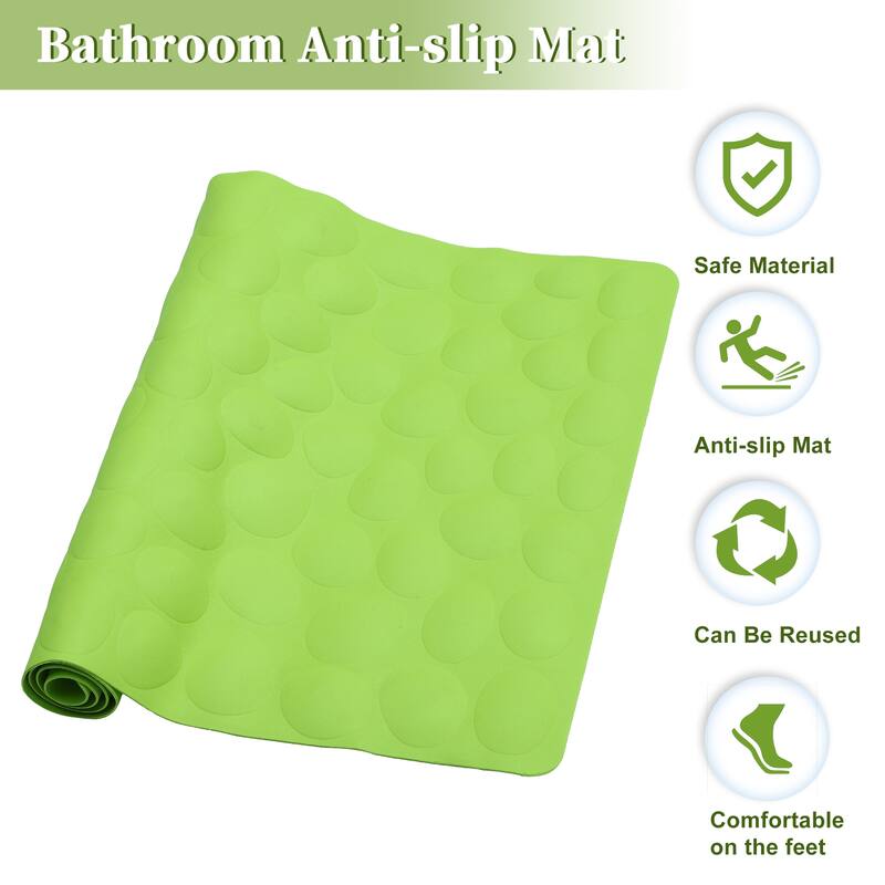 Nonslip Bathtub Mat, Bathtub Shower Mat, Bath Mat with Suction Cups, Rubber Bathtub Mat 31.50"x15.75"