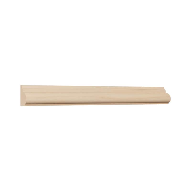 WM1207: 11/16-in D x 7/8-in W x 96-in L Americraft Solid Hardwood Stain Grade Base Cap Moulding