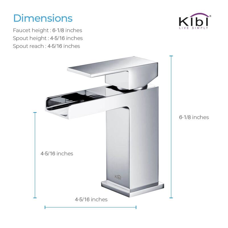 Waterfall Solid Brass Single Handle Sink Faucet