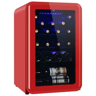 Red Mini Wine Cooler with Digital Temperature Control Screen - Bed Bath &  Beyond - 38214790