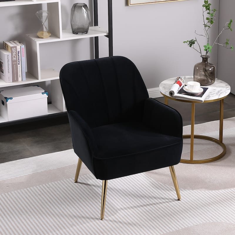 Velvet Dining Chair Club Chair Barrel Chair Black Side Chair