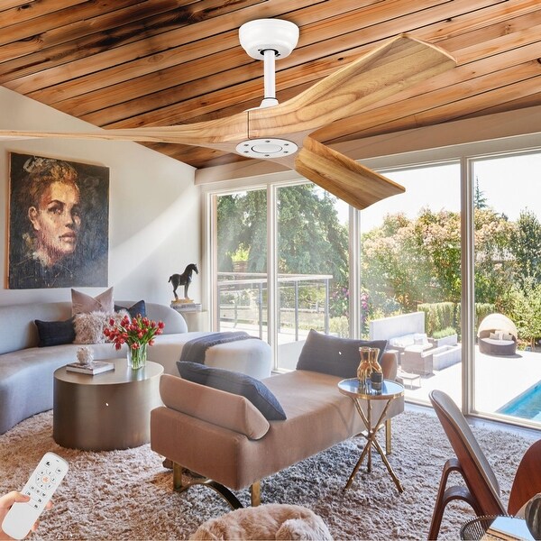 Oaks Aura 52-inch Modern Farmhouse Ceiling Fan Without Light, 6