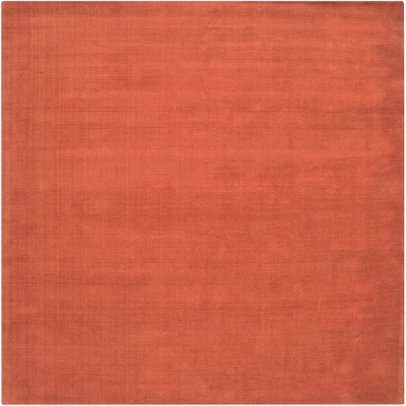 Livabliss Mystique Minimalist Solid Area Rug - 9'9" x 9'9" Square - Orange - Square