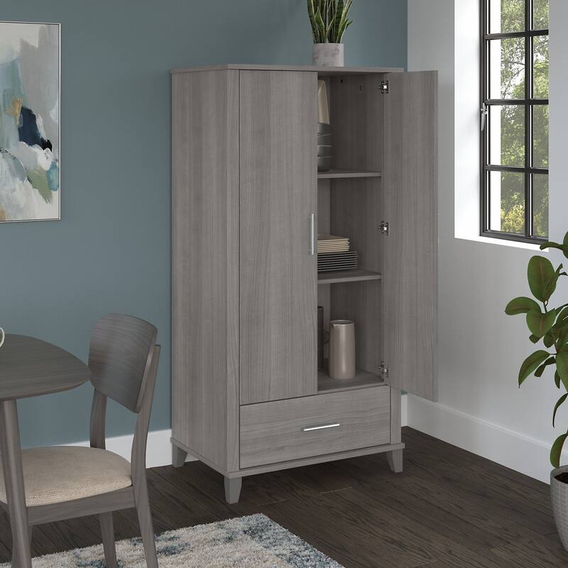 Somerset Tall Kitchen Pantry Cabinet with Drawer by Bush Furniture