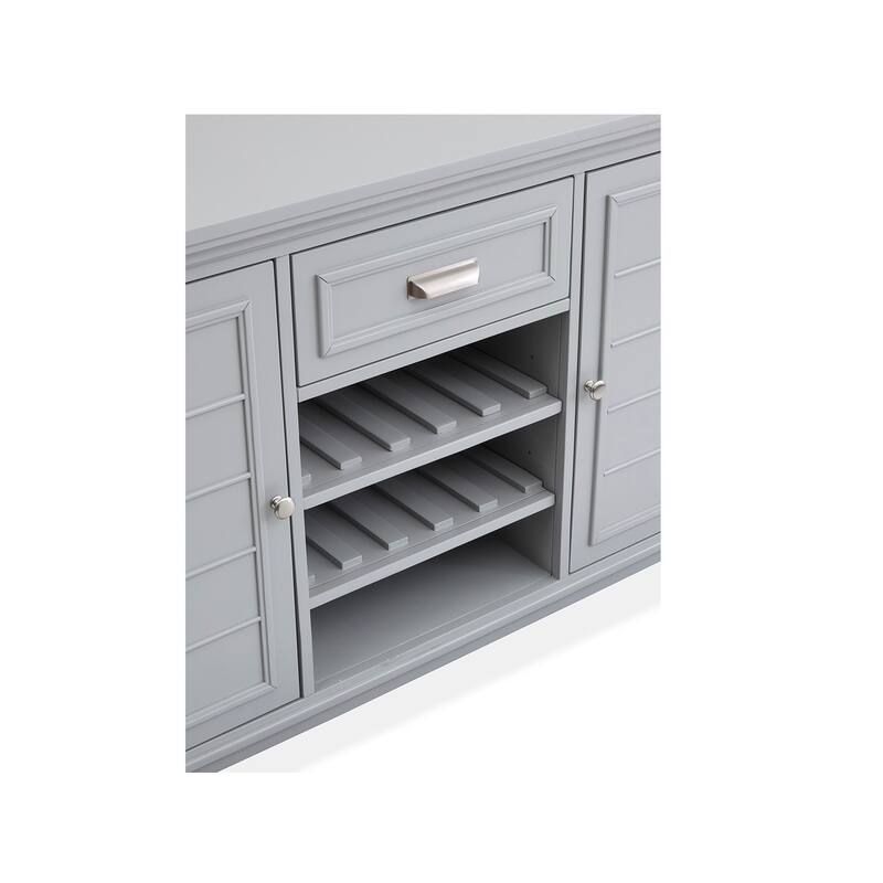 Magnussen Home Charleston Harbor Gray Server - 60''W x 18''D x 35''H