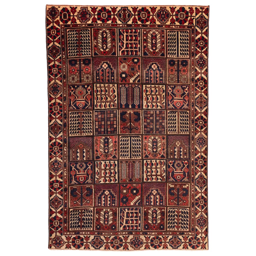 ECARPETGALLERY Hand-knotted Kayseri Vintage Red Wool Rug - 6'5 x 9'7
