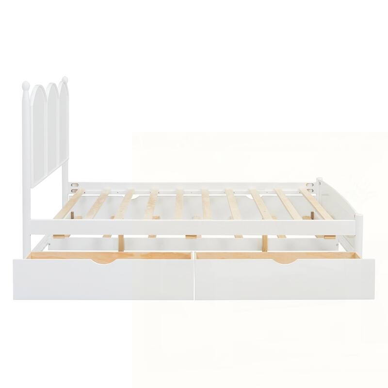 Platform Bed With with 2 Big Drawers