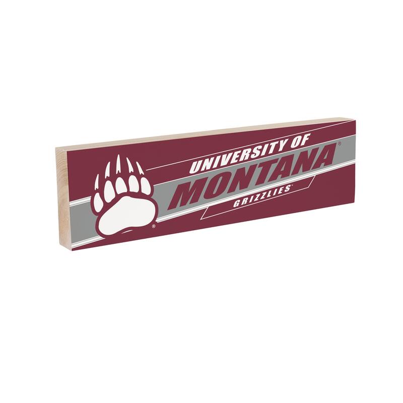 University of Montana Wooden Tabletop Mantel Shelf Sign