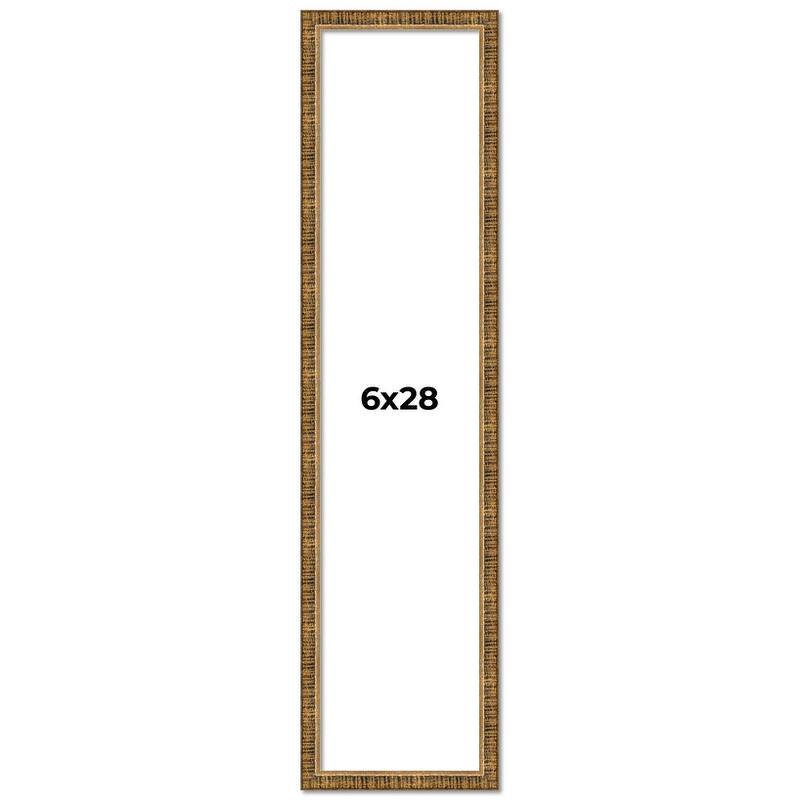 6x28 Frame Gold Solid Wood Picture Frame - Complete Modern Photo Frame
