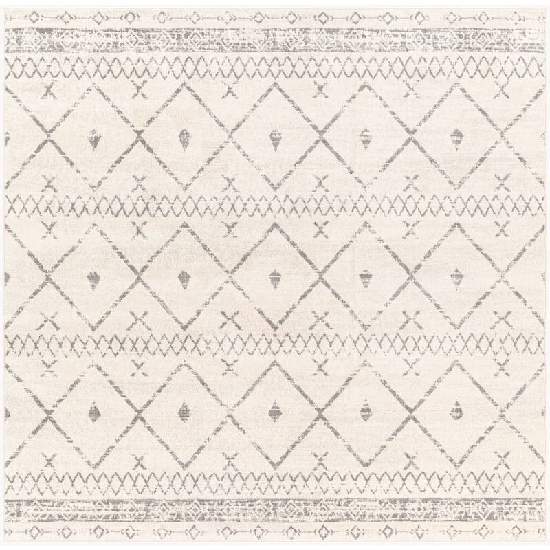 Livabliss Vintage Roma Medallion Area Rug - 6'7" x 6'7" Square - Ivory