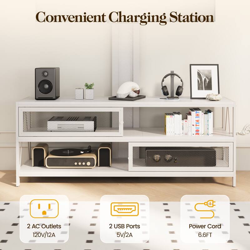 Modern Swivel Mount with Power Outlet for TV up to 70" - 50 inches