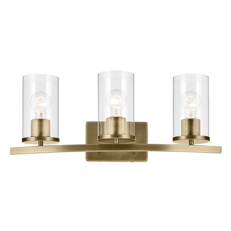 Kichler Lighting Crosby Bathroom Vanity Light with Clear Glass