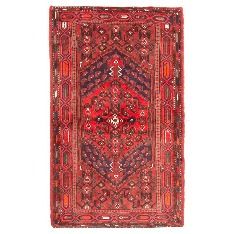 ECARPETGALLERY Hand-knotted Andelz Navy Wool Rug - 3'8 x 6'5