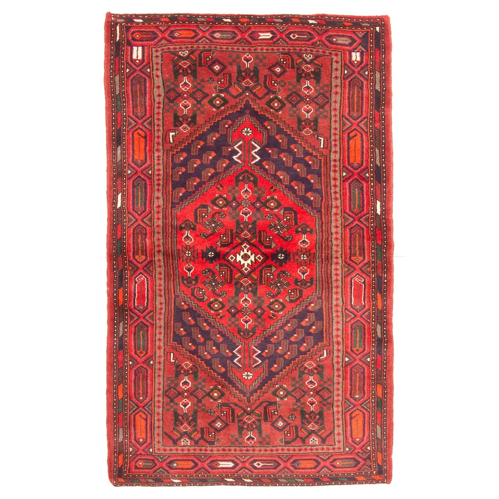 ECARPETGALLERY Hand-knotted Andelz Navy Wool Rug - 3'8 x 6'5