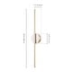 preview thumbnail 78 of 119, 1-Light Black/ Gold/ Nickel Modern Long Linear Strip Wall Sconce Dimmable LED Bathroom Vanity Light