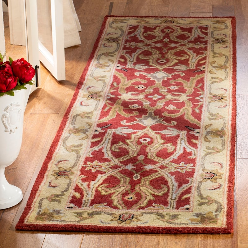 SAFAVIEH Handmade Heritage Abc Traditional Oriental Wool Rug - 2'3" x 10' Runner - Red/Gold