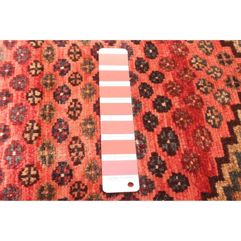 ECARPETGALLERY Hand-knotted Andelz Red Wool Rug - 2'10 x 6'1