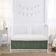 preview thumbnail 3 of 1, Sweet Jojo Designs Dark Green Boho Boy Girl Gender Neutral Crib Bed Skirt Sage Modern Bohemian Farmhouse Southwest Diamond Tuft