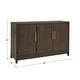 preview thumbnail 10 of 8, Morelia Brown Finish 3-Door Buffet Server with Wine Storage by iNSPIRE Q Classic