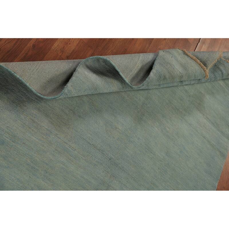 Light Green & Blue Modern Gabbeh Oriental Rug Handmade Wool Carpet - 4'8" x 6'4"
