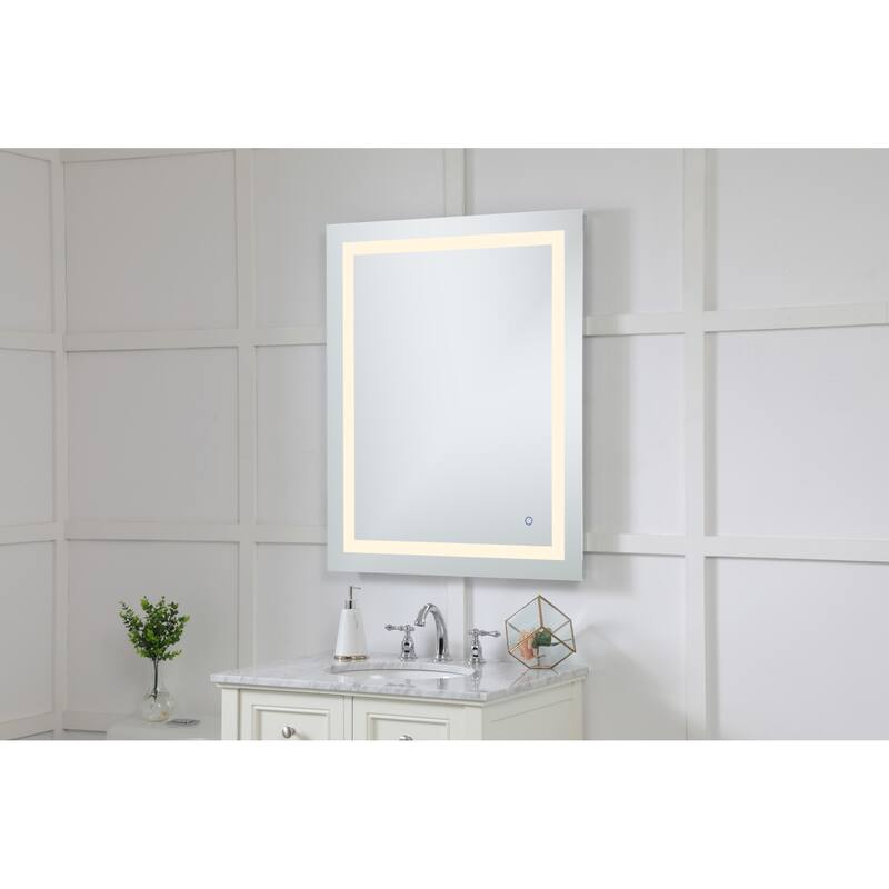 Elegant Lighting Helios 40" x 30" Rectangular Frameless Wall Mounted