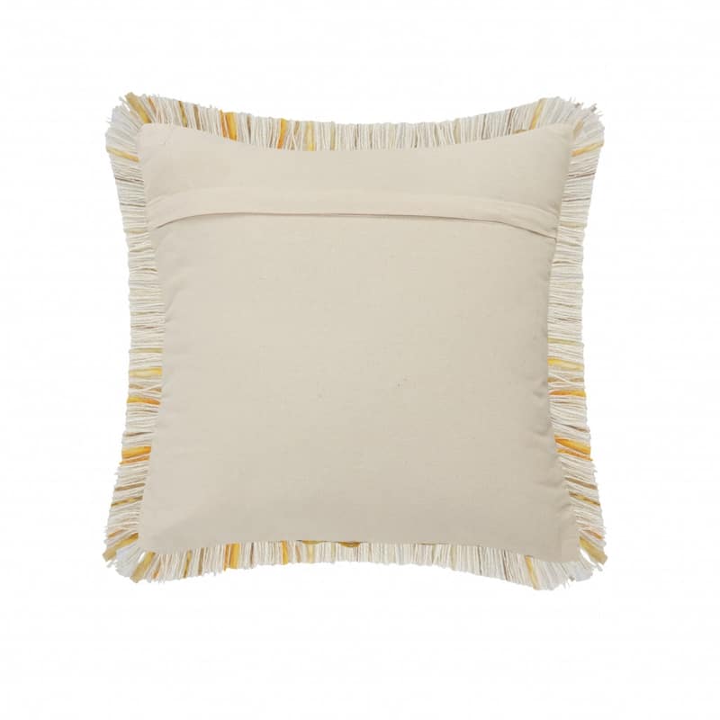 HomeRoots 20" X 20" Black Gold And White Polyester And Cotton Blend Geometric Zippered Pillow