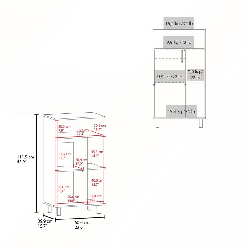 Compact Organizer with One Door and Top Display Space