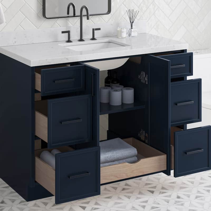 Ariel K48-BC Kelly 48" Double Free Standing Vanity Cabinet Only