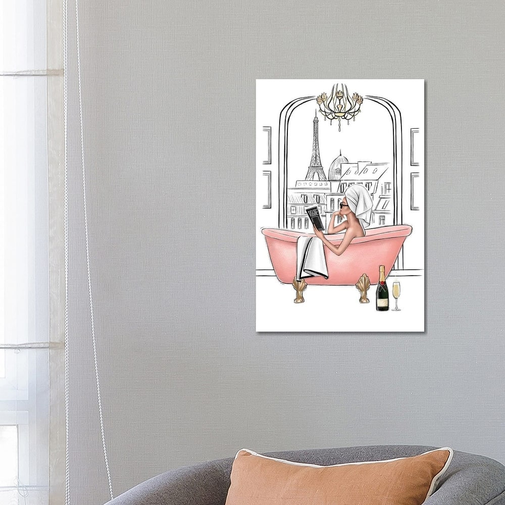 iCanvas "Relax In Bathroom In Paris" by LaLana Arts Canvas Print