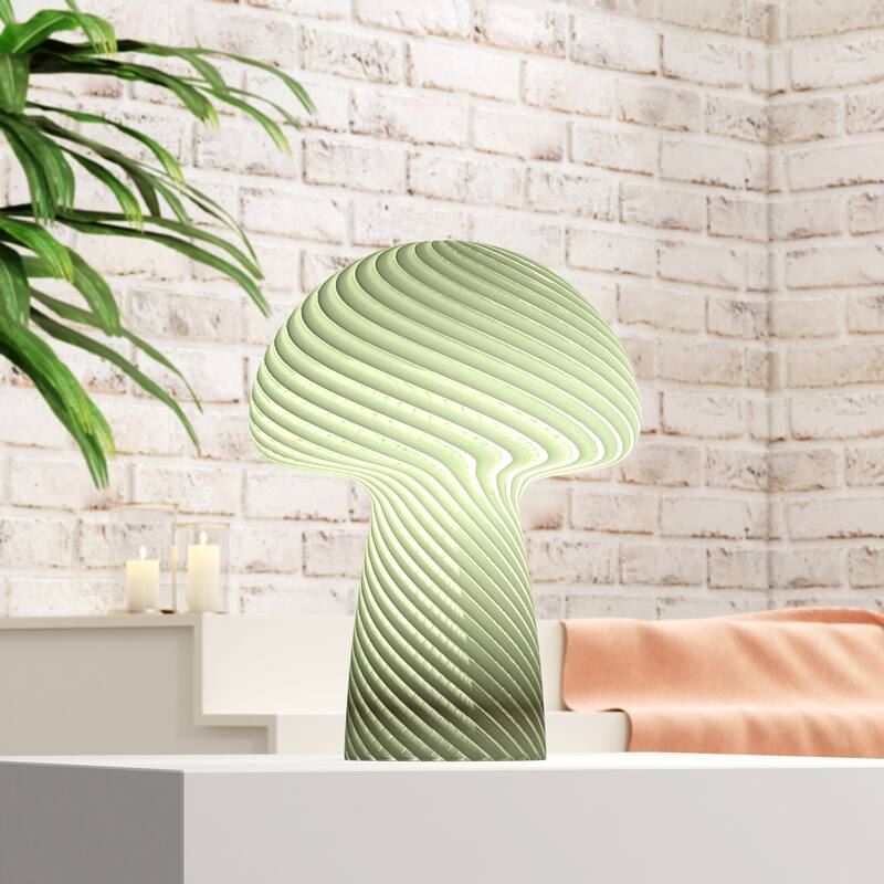 Mushroom Round Glass Table Lamp