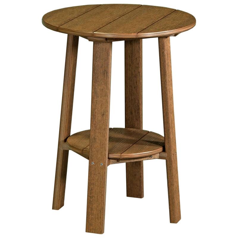 Poly Lumber Deluxe End Table - Counter Height - Antique Mahogany Woodgrain