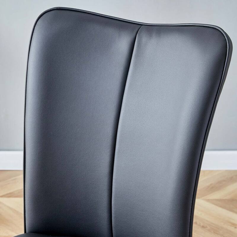 Modern PU Leather Minimalist Dining Chairs Set of 4