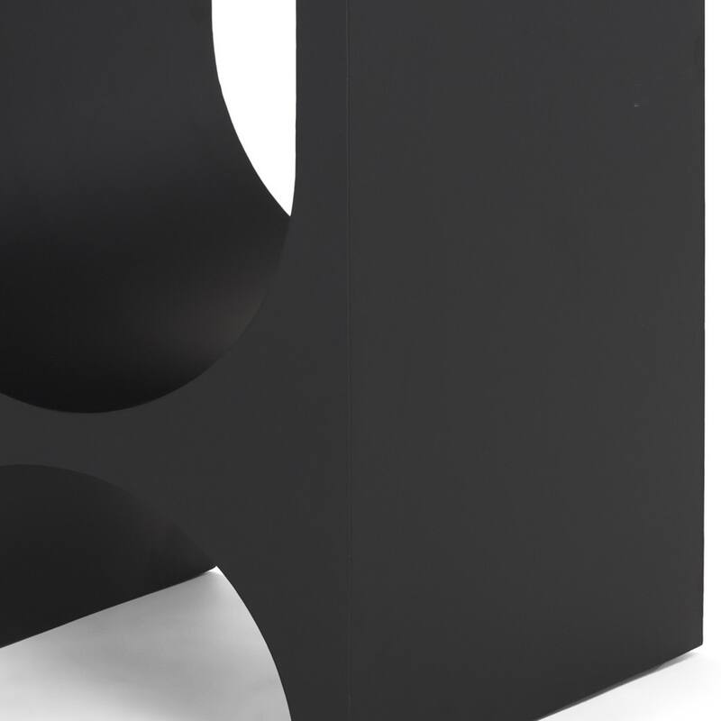 HomeRoots 22" Black Iron Round End Table - 17.00 in. x 22.00 in. x 17.00 in.