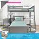 preview thumbnail 17 of 22, Max and Lily L Shaped Twin over Twin Bunk Bed with Desk