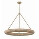 preview thumbnail 2 of 5, Oakley 1 Light Soft Gold Chandelier - 32"W x 3.5"H x 32"D