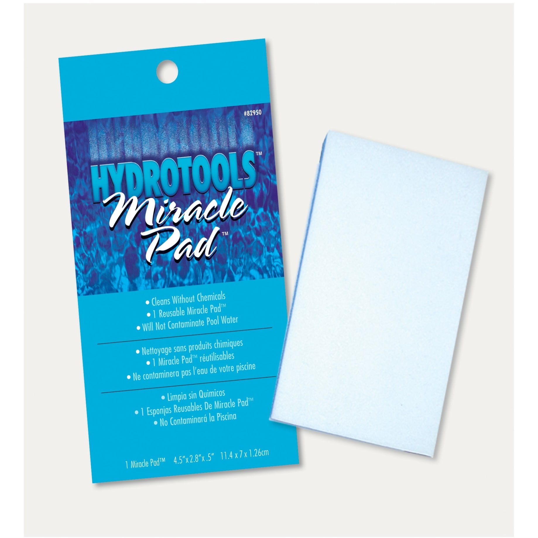 HydroTools Swimming Pool and Spa Miracle Cleaning Pad - 4.5" - Blue