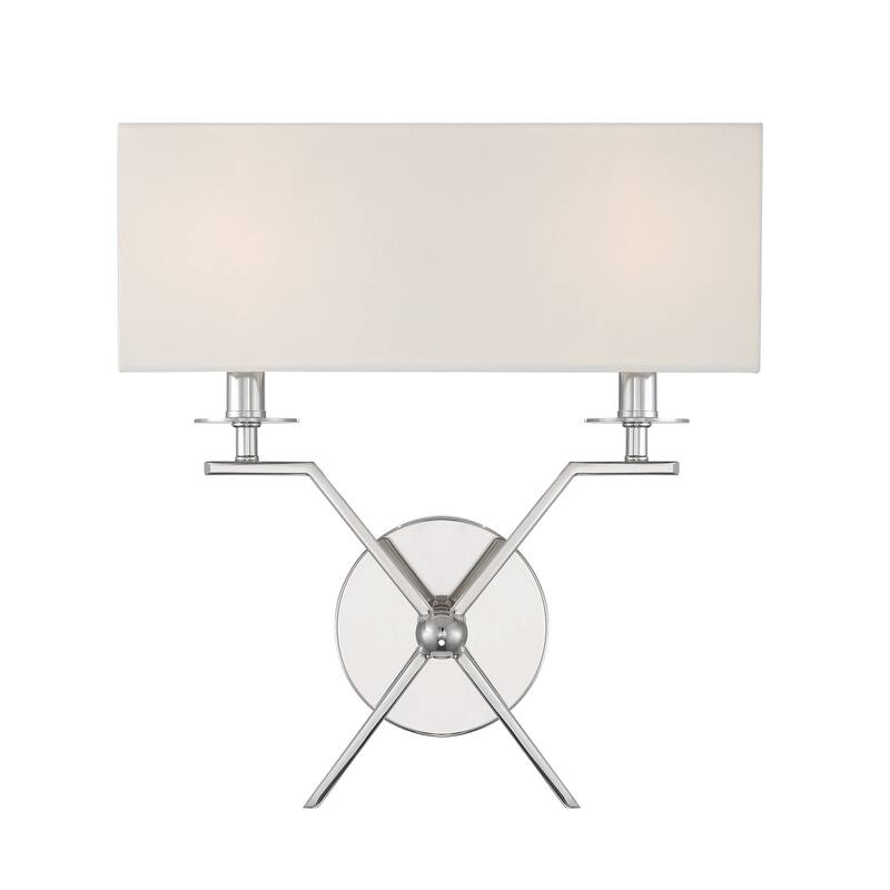 Savoy House 9-3305-2 Arondale 2 Light 15" Tall Bathroom Sconce - Polished Nickel