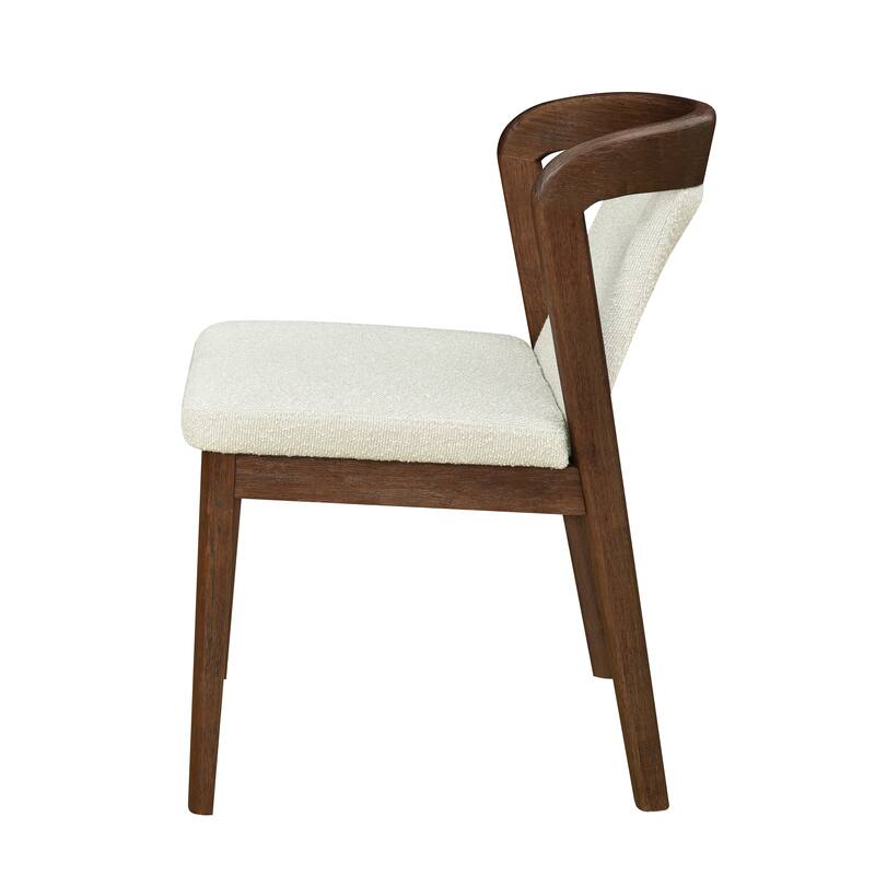 Christopher Knight Home - Ashlin Contemporary Upholstered Armless Dining Chairs with Rubberwood Frame, Set of 2