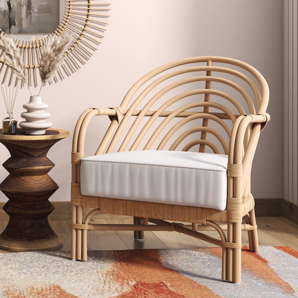 NPD Furniture Lana Rattan Accent Arm Chair
