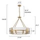 preview thumbnail 20 of 56, Dimmable Large Drum Glass Chandelier for Dining Room High Ceiling Living Room