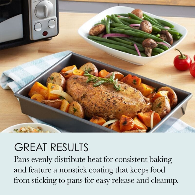 Chicago Metallic Professional 4-Piece Non-Stick Toaster Oven Set - 4-pc