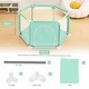 preview thumbnail 4 of 4, Infant 50"x50" 6-Panel Baby Playpen Spacious & Secure Foldable Playard Green