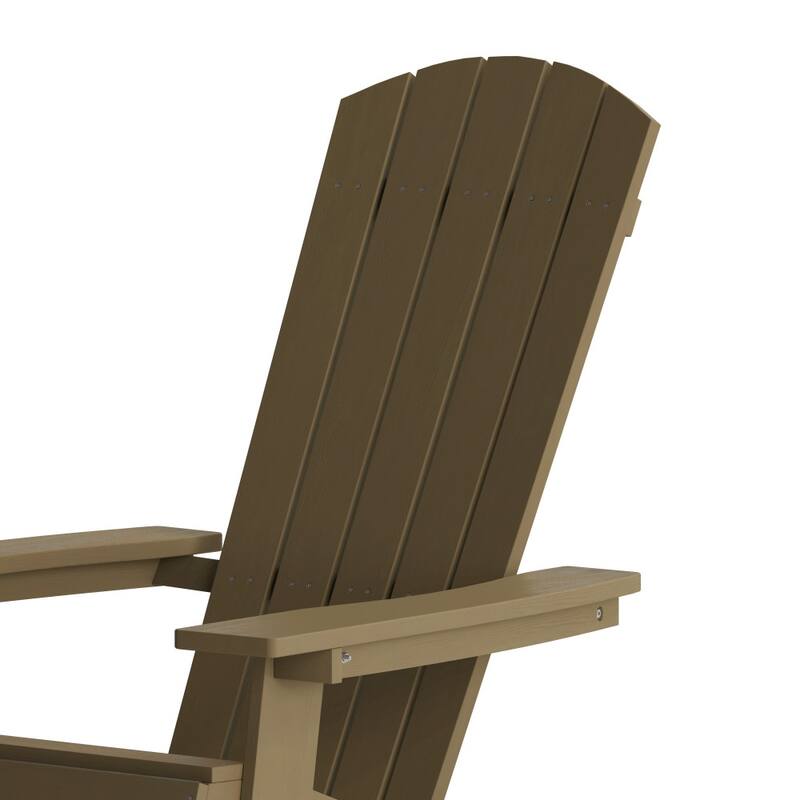 All-Weather Poly Resin Folding Adirondack Chair - Patio Chair