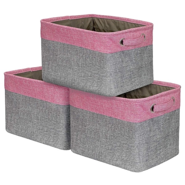 slide 2 of 23, Sorbus Storage Large Basket Set (3-Pack) Pink