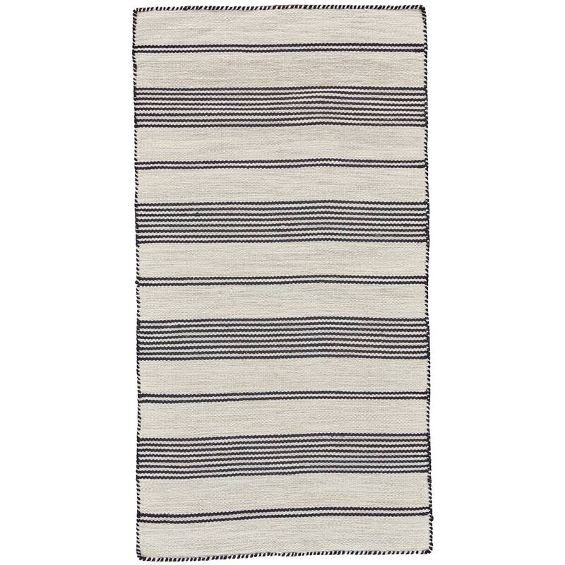 Feizy FZRG60516 Glennview Pass 5' x 8' Polyester Hand Woven Nautical - Coal