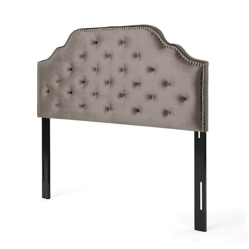 Queen & Full Tufted Headboard with Nailhead Trim by Christopher Knight Home