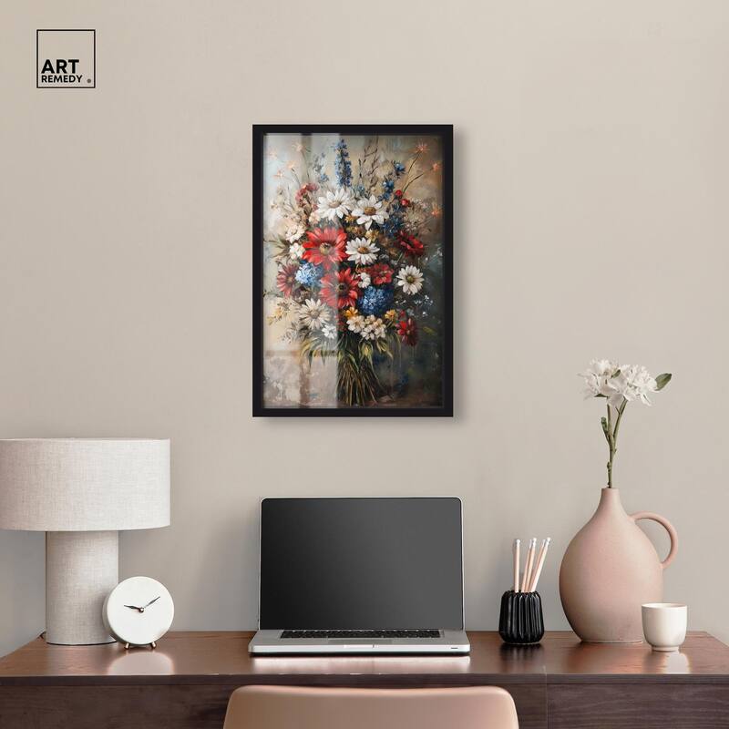 Symphony of Flowers II Shadowbox by Art Remedy